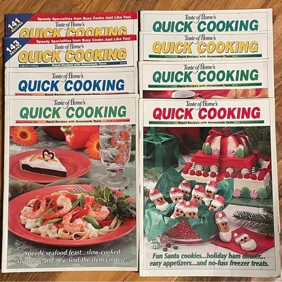 Taste Of Home Other - Taste of Home Quick Cooking Magazines Lot/Bundle of 8